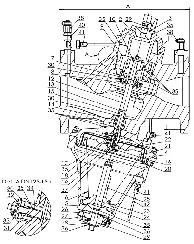 Клапан балансировочный Giacomini R206CF-HIGH Ду100 Ру16 Рп80-160 автоматический, фланцевый, Kvs106.7 м3/ч, регулируемый перепад давления 80-160 кПа, в комплекте с импульсной трубкой, корпус - чугун