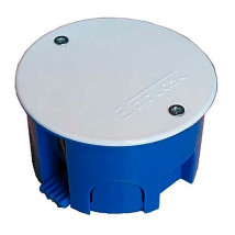 Коробка распределительная E.p.plast для скрытой проводки 70х40 мм, 4 ввода, IP20, с крышкой на винтах, синяя